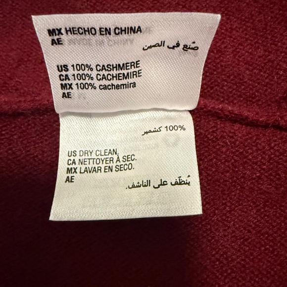 Charter Club‎ Luxury 100% Cashmere Burgundy Sweater Size M - Picture 7 of 7